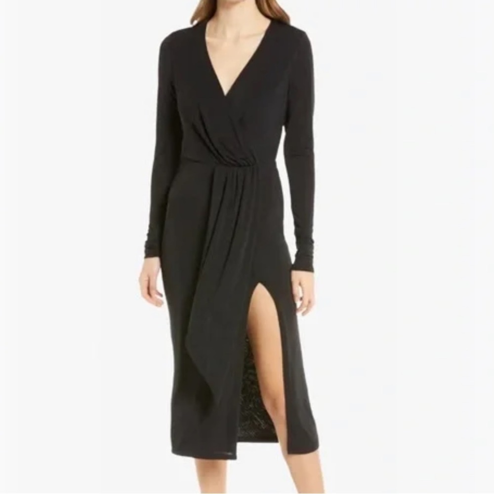 Good American SHIMMER WRAP DRESS size 0 xsmall